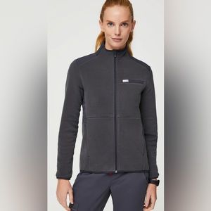 Figs On-Shift Fleece Jacket Deep Charcoal Medium